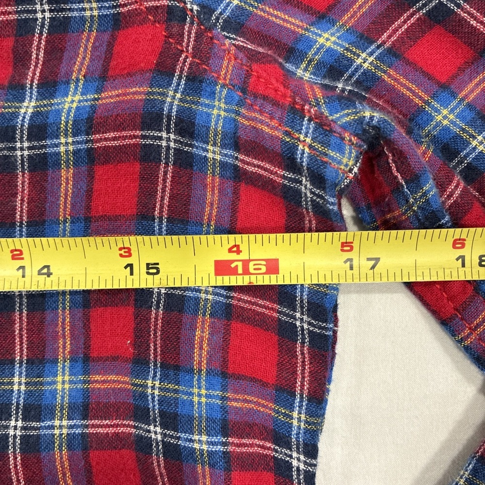 Abercrombie & Fitch Shirt Womens Small Red Flannel Button up Plaid - Picture 6 of 12